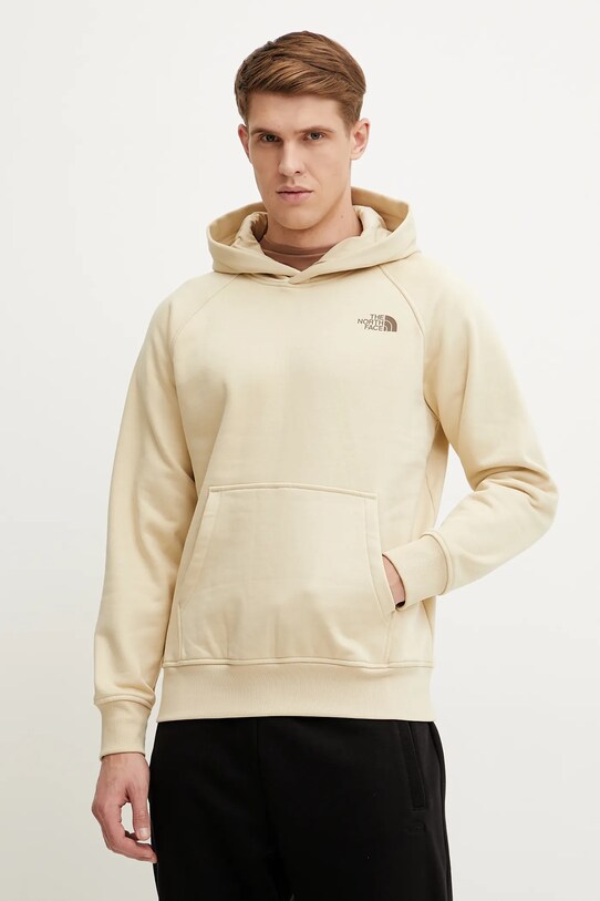 Суичър The North Face Raglan Redbox с качулка бежов NF0A89F9B2O1