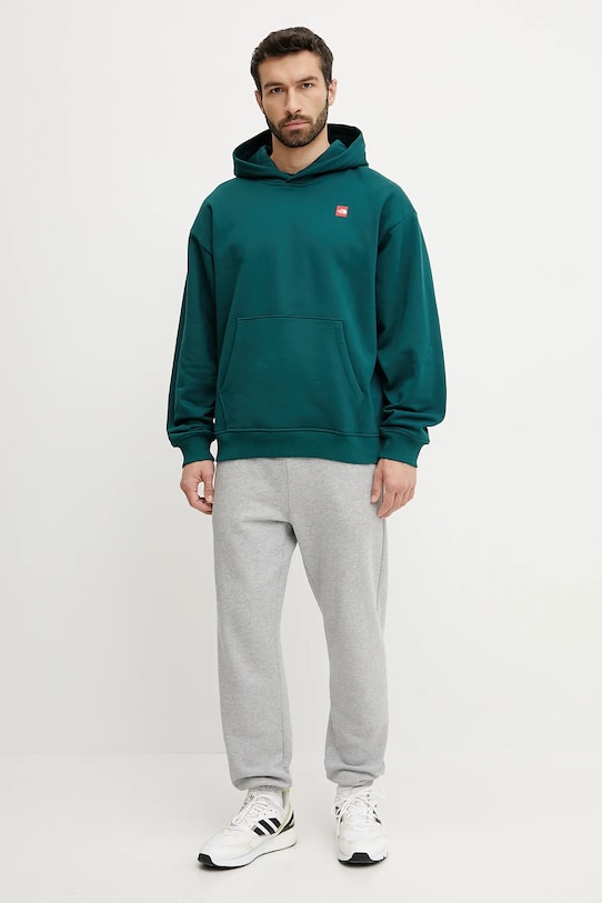 The North Face hanorac de bumbac Axys print verde NF0A8C1Q6GI1