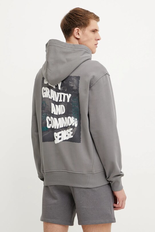 The North Face bluza bawełniana Heritage Relaxed nadruk szary NF0A8C420UZ1