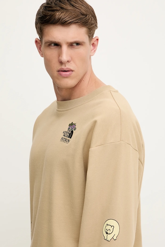 The North Face bluza bawełniana Mountain Cleanup zielony NF0A8C2ULK51