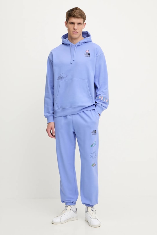 The North Face bluza bawełniana Mountain Cleanup NF0A8C2V0YI1 fioletowy SS25