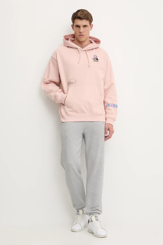 Памучен суичър The North Face Mountain Cleanup памук оранжев NF0A8C2VLK61