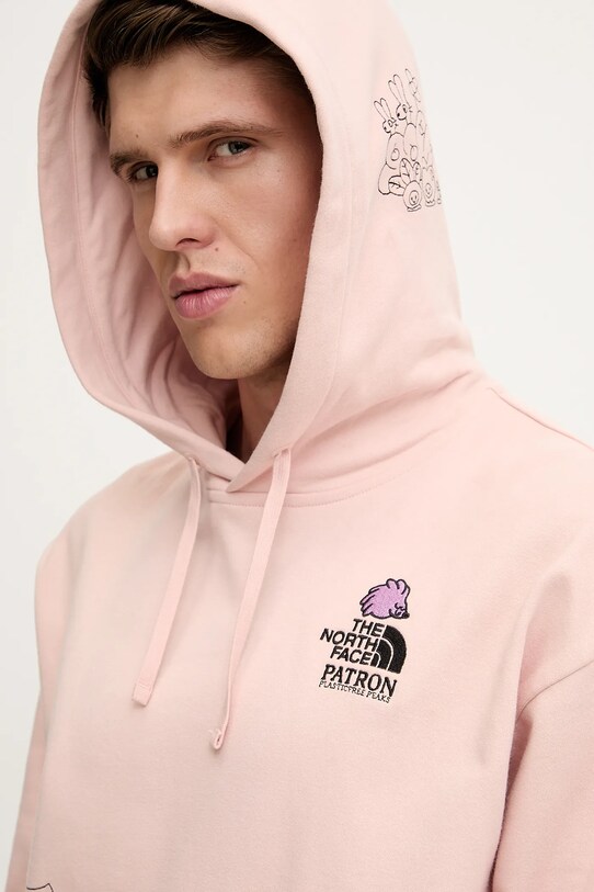 Памучен суичър The North Face Mountain Cleanup оранжев NF0A8C2VLK61