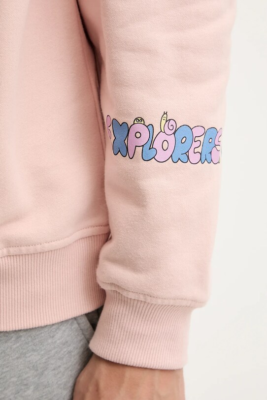 Памучен суичър The North Face Mountain Cleanup NF0A8C2VLK61 оранжев