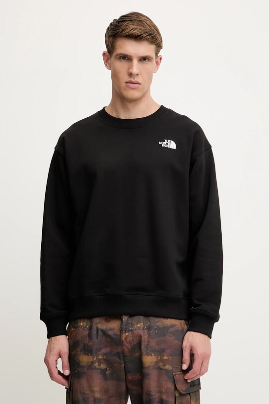 Îmbrăcăminte The North Face hanorac de bumbac Nuptse Oversized NF0A8C3UJK31 negru