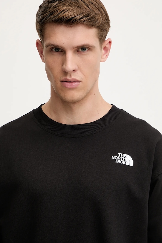Bavlnená mikina The North Face Nuptse Oversized čierna NF0A8C3UJK31