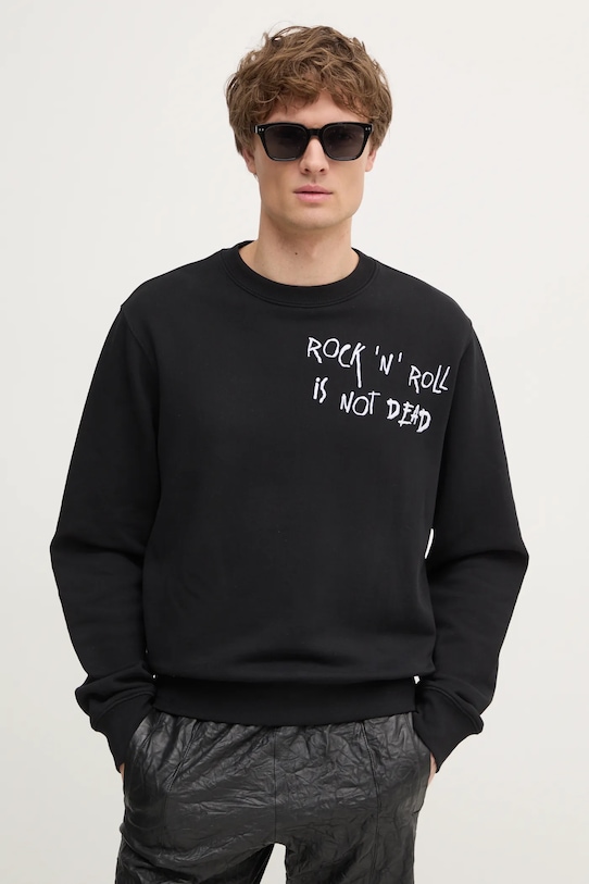 ZADIG&VOLTAIRE bluza bawełniana aplikacja czarny JMSS01255.11