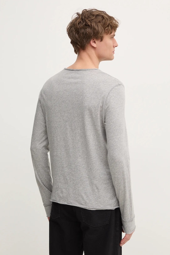 Oblečení Bavlněné tričko s dlouhým rukávem ZADIG&VOLTAIRE JMTN01630.30 šedá