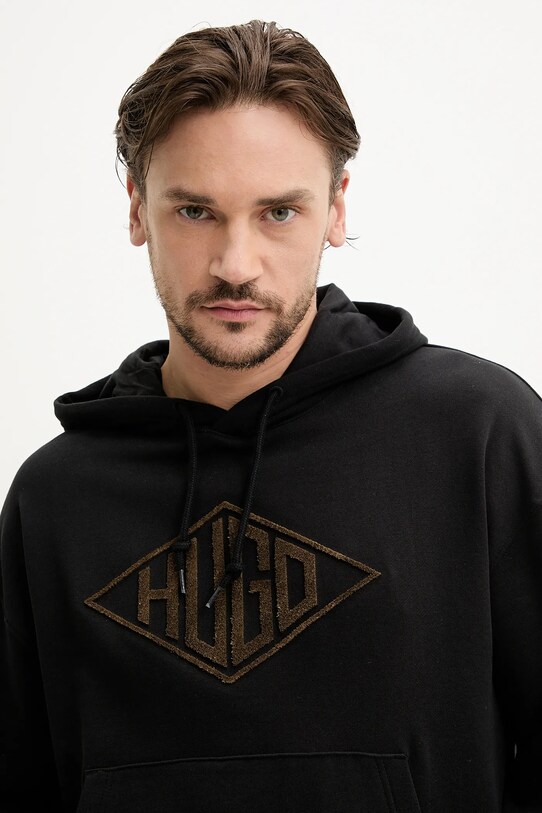 Bavlněná mikina HUGO černá 50534947