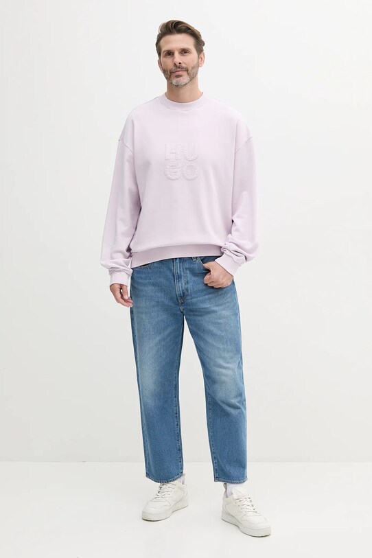HUGO hanorac de bumbac 50535258 violet SS25