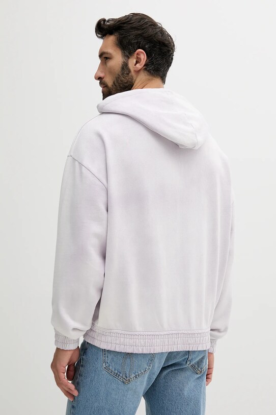 HUGO bluza bawełniana 50535312 fioletowy SS25