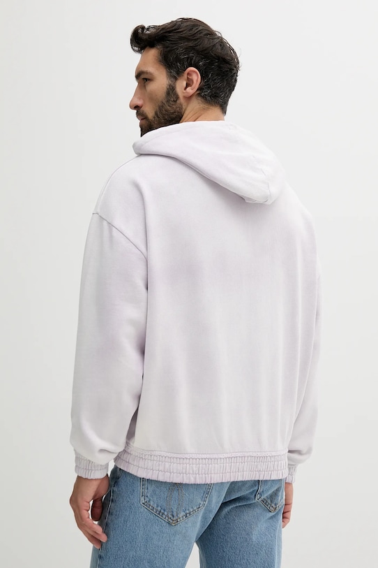 HUGO bluza bawełniana 50535312 fioletowy SS25