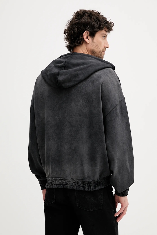 Хлопковая кофта HUGO 50535312 серый SS25