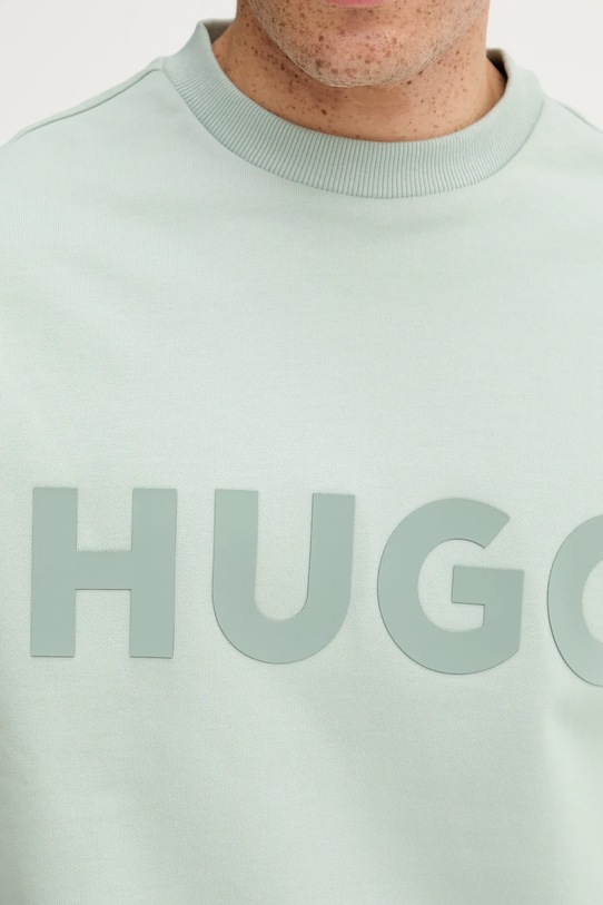 Βαμβακερή μπλούζα HUGO 50538778 πράσινο