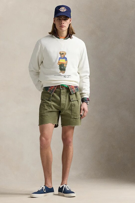 Odzież Polo Ralph Lauren bluza bawełniana 710973146 biały