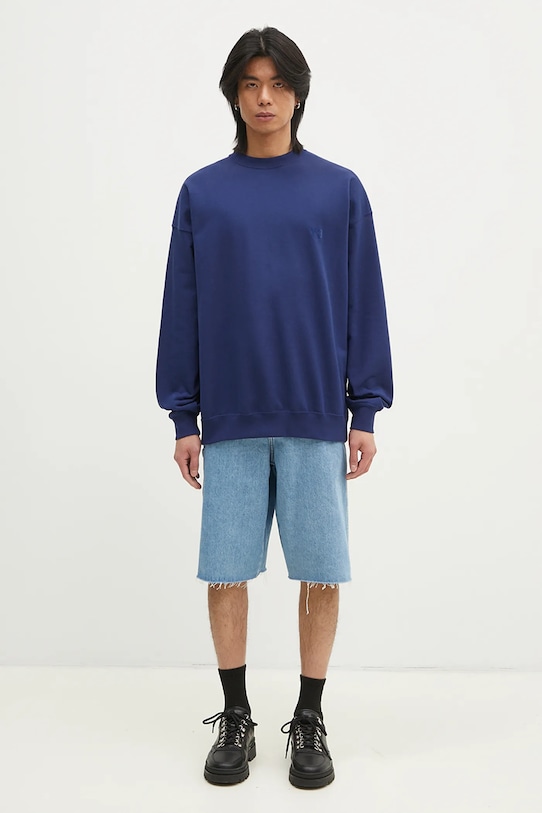 Mikina Y-3 French Terry Crew Sweat JM7867 modrá