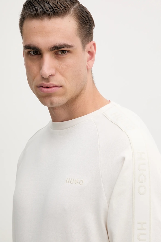 Oblečenie Bavlnená mikina HUGO 50540909 krémová