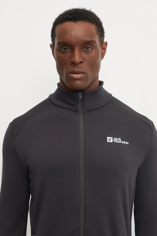 Sportovní mikina Jack Wolfskin Kolbenberg šedá A63964