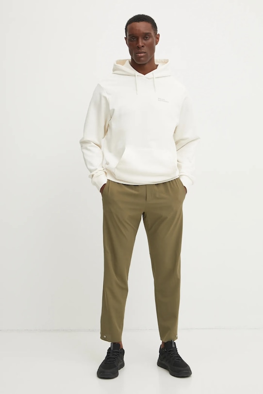 Хлопковая кофта Jack Wolfskin Essential A63872 бежевый SS25