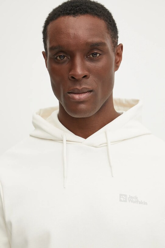 Хлопковая кофта Jack Wolfskin Essential бежевый A63872