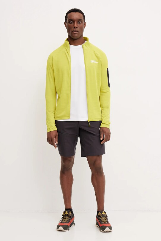 Sportovní mikina Jack Wolfskin Prelight A63789 zelená SS25