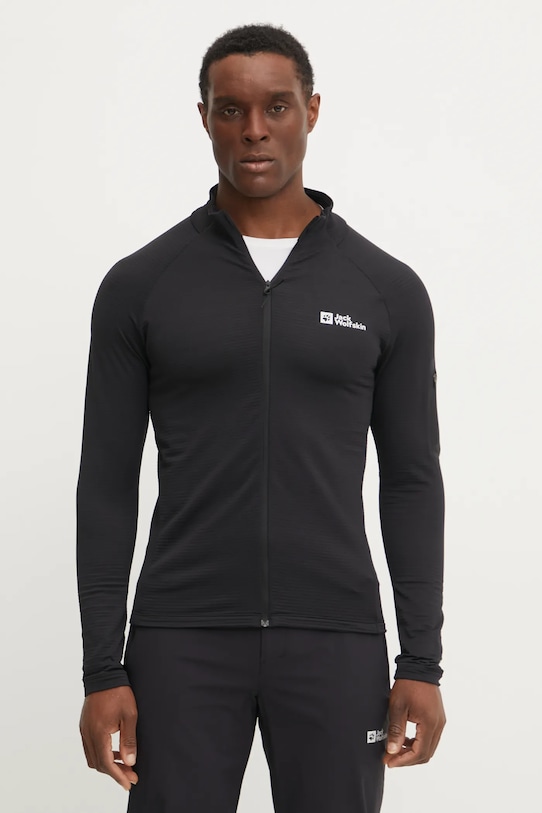 Jack Wolfskin felpa da sport Prelight applique nero A63789