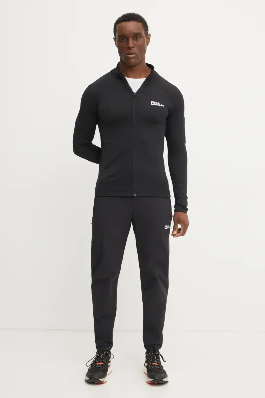 Jack Wolfskin felpa da sport Prelight A63789 nero SS25