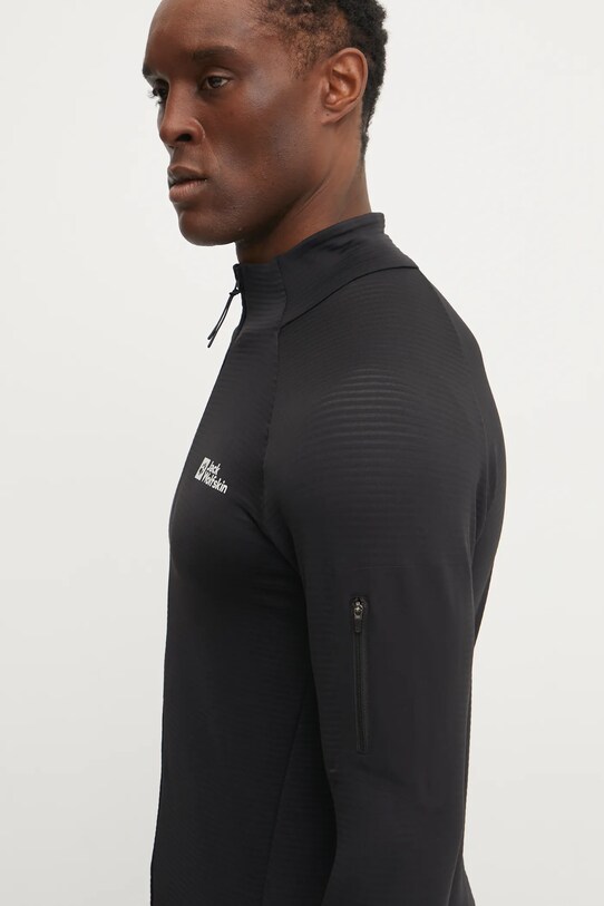 Sportovní mikina Jack Wolfskin Prelight černá A63789