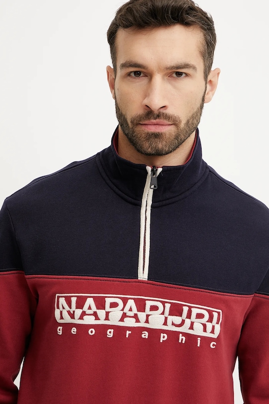 Bavlnená mikina Napapijri B-Saturnia tmavomodrá NP0A4ICHR1E1