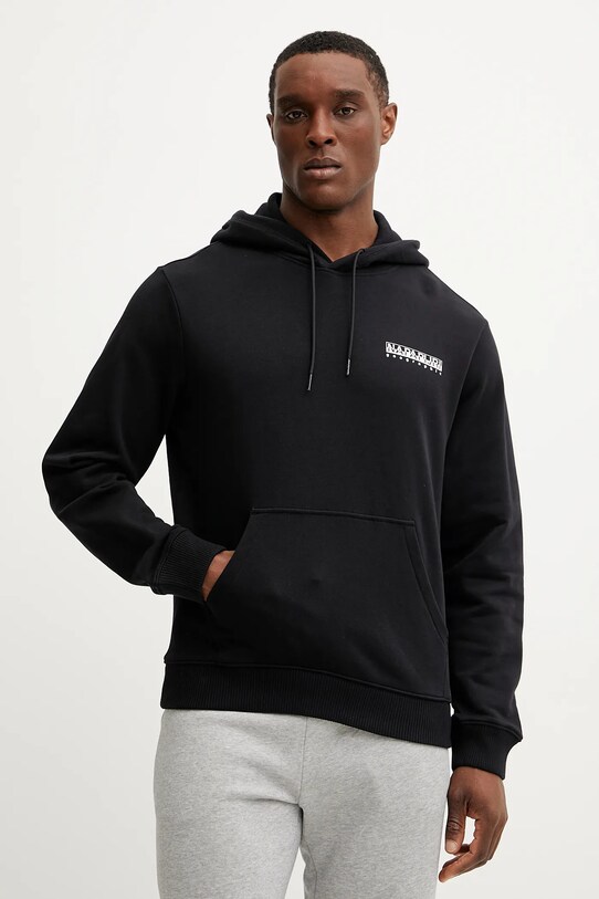 Памучен суичър Napapijri B-Sovana памук черен NP0A4IBY9411