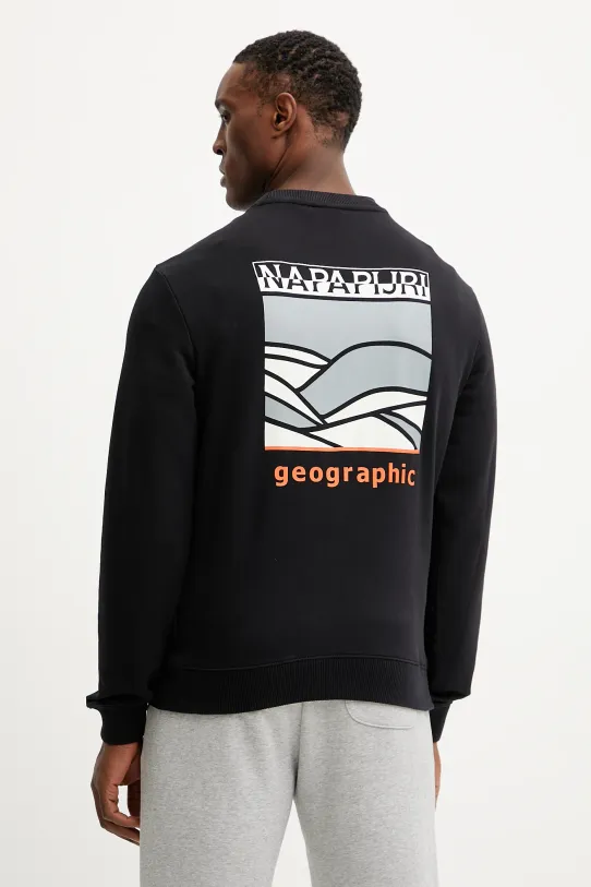 Памучен суичър Napapijri B-Sovana памук черен NP0A4IBZ9411