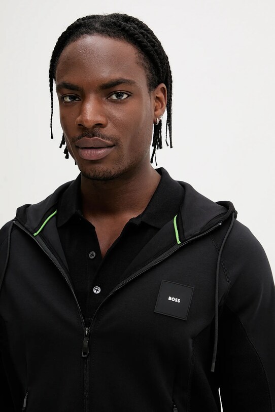 BOSS Green bluză negru 50537204