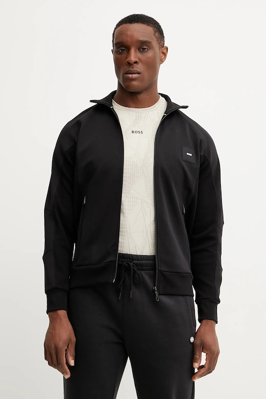 Суичър BOSS Green без качулка черен 50537205