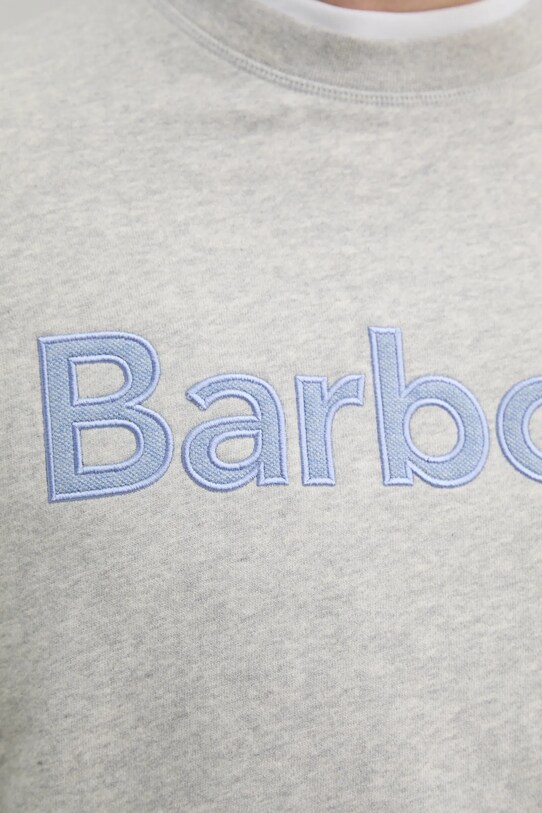 Barbour hanorac de bumbac Pique Applique Crew Sweatshirt MOL0670 gri