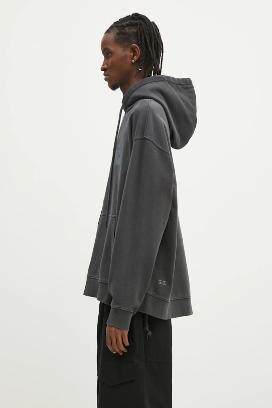 Bavlněná mikina KSUBI Electric Biggie MPS25FL011 šedá SS25