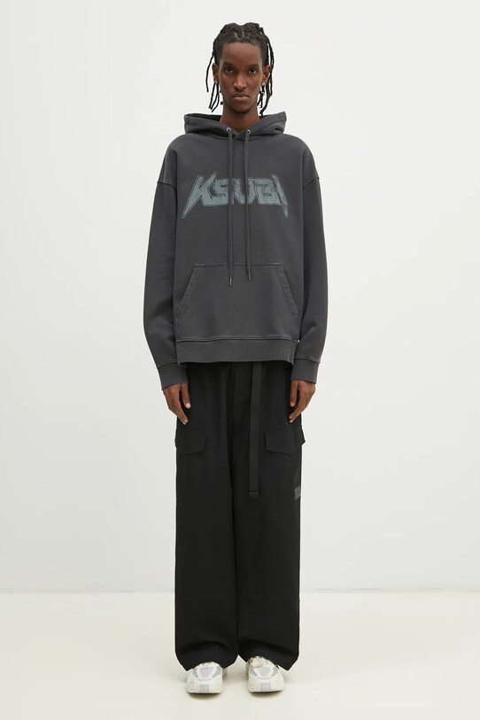Bavlněná mikina KSUBI Electric Biggie MPS25FL011 šedá