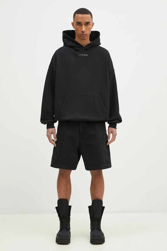 Bavlněná mikina KSUBI Sott Ekcess MPS25FL008 černá