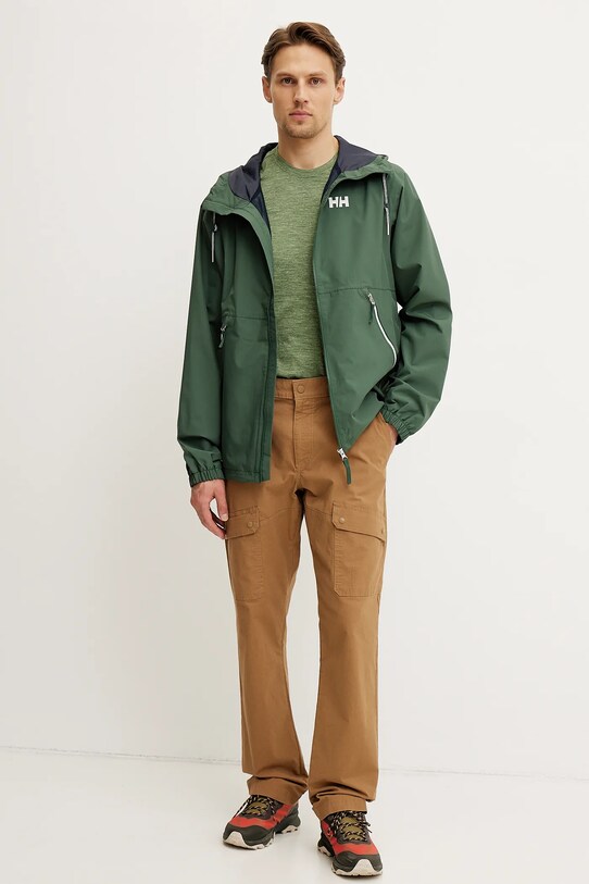 Helly Hansen geaca de ploaie Sandoy 54320 verde SS25