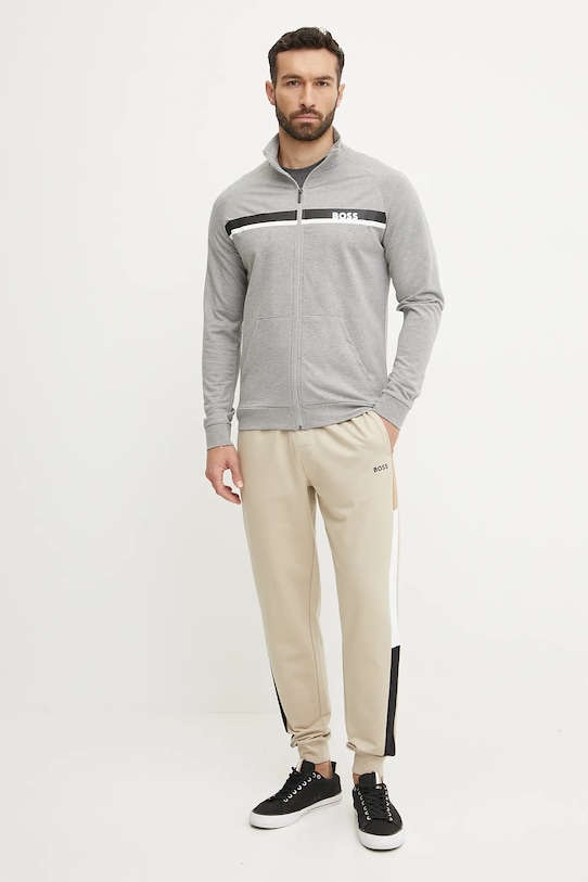 Homewear pamučna dukserica BOSS 50540660 siva SS25