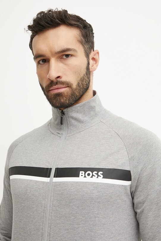 BOSS hanorac lounge din bumbac gri 50540660