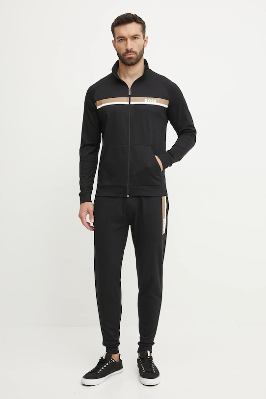 Homewear pamučna dukserica BOSS 50540660 crna SS25