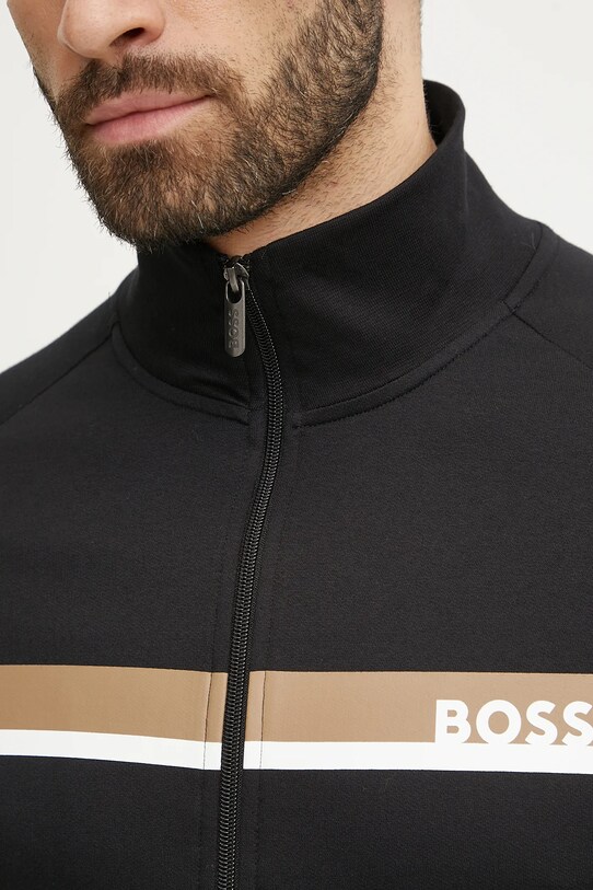 Bavlněná mikina BOSS 50540660 černá