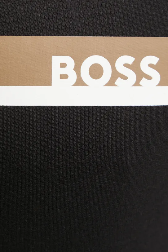 Βαμβακερό φούτερ BOSS 50540667 μαύρο