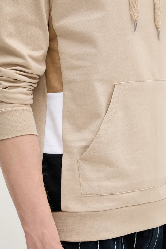 Bavlněná mikina BOSS béžová 50540741