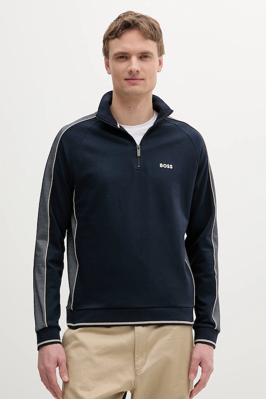 BOSS bluză lounge imprimeu bleumarin 50540785