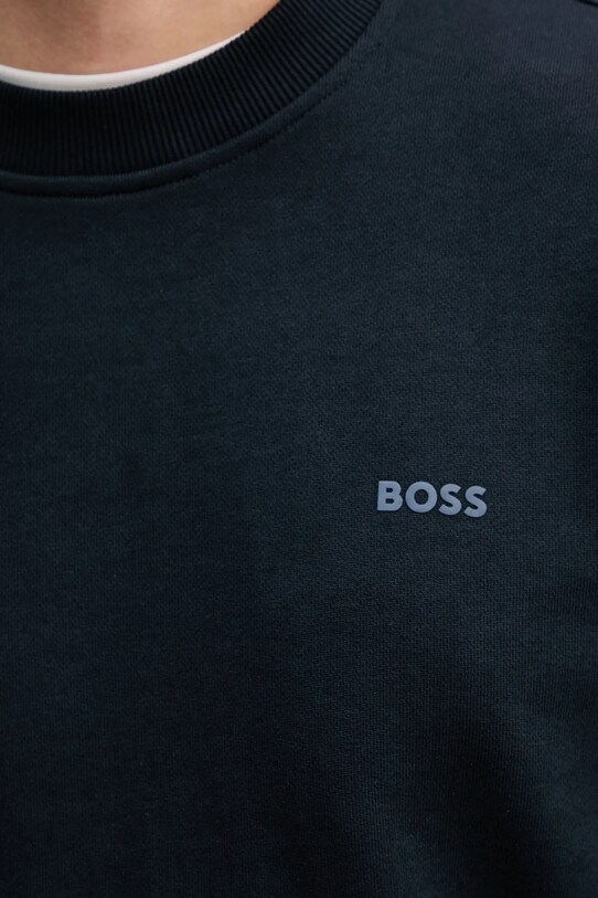 Bavlněná mikina BOSS Orange 50539809 námořnická modř