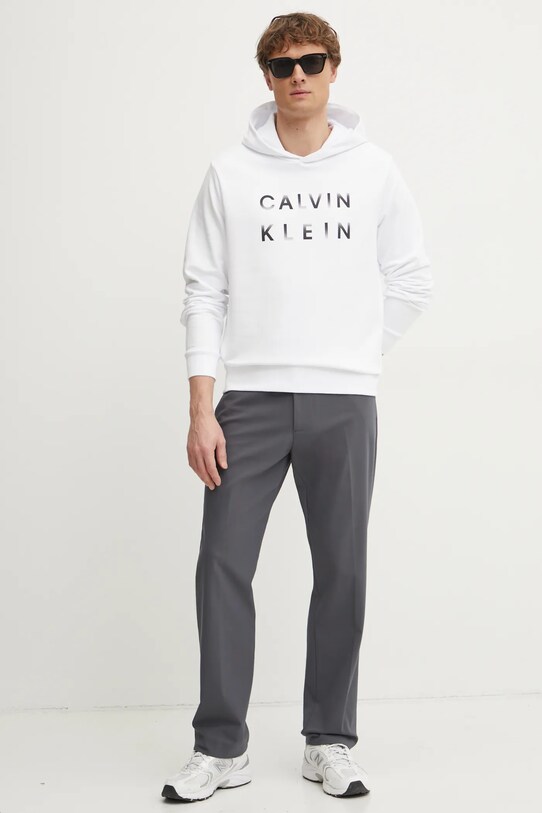 Calvin Klein bluza bawełniana K10K114261 biały SS25