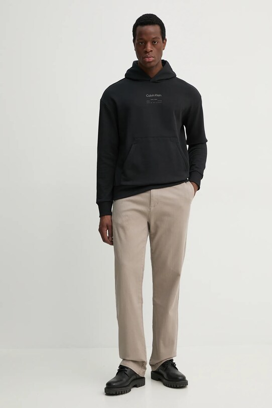 Хлопковая кофта Calvin Klein K10K114262 чёрный SS25