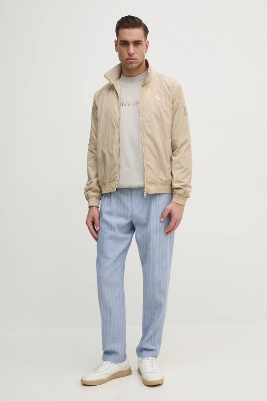 Хлопковая кофта Calvin Klein K10K114265 серый SS25