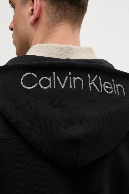 Βαμβακερή μπλούζα Calvin Klein K10K114267 μαύρο